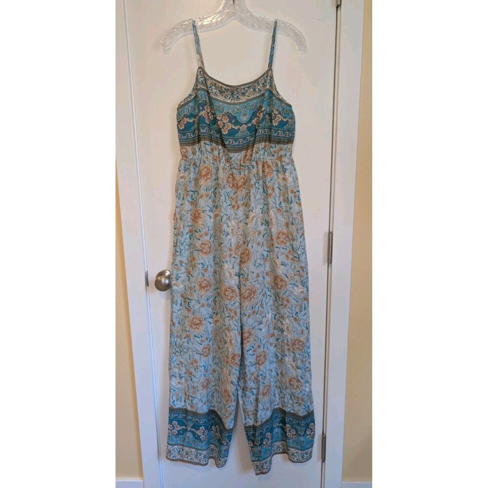 Anna- Kaci California Wide Leg Jumpsuit Womens Large Boho Resortwear Festival